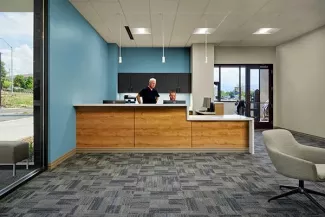 Front desk area