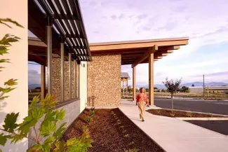 outside building