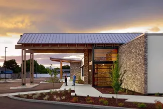 outside building