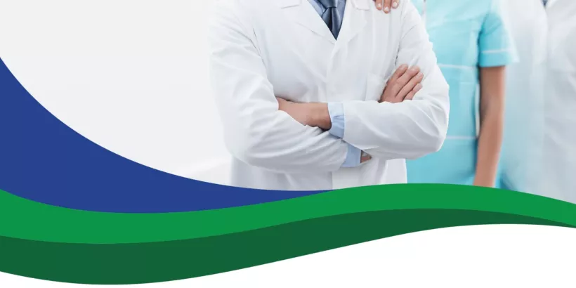 Group of doctors and providers standing